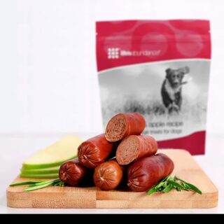 #Tiffanyplate for #dogtreats
 Pork & Apple Sausage Treats

As always, there are no artificial flavors, colors or fillers in our premium sausage dog treats. So go ahead and cut these links into pieces to train or treat your sweet companion. Trust us, they’ll go crazy for them.

*Never RECALLED
*Easy online ordering
*Ships right to your door

Each resealable 5.5 oz. bag contains approximately 10 links and each 11 oz. bag contains approximately 20 links.

#dogtreats
#lifesabundance
#dogsofinstagram
#smallbusinessowners