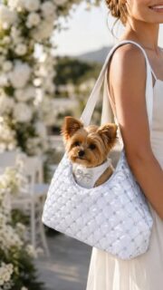 #specialoccasion Designer #dogwedding carrier! #madeinusa #swarovski