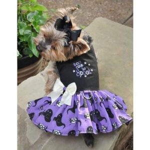 dog clothes halloween dress-purple