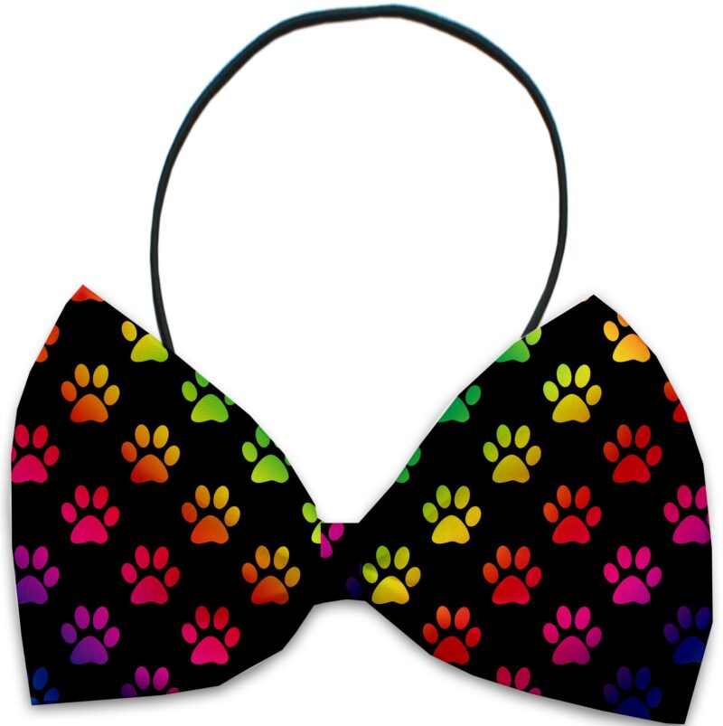 1147 rainbow dog bow tie