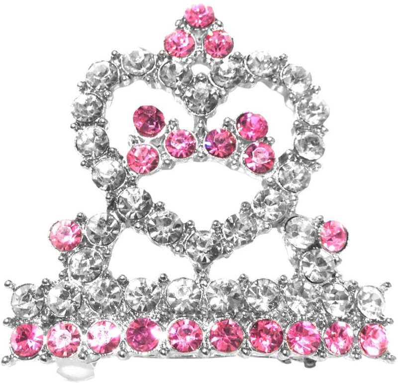 barrette tiara pink