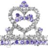 barrette tiara purple