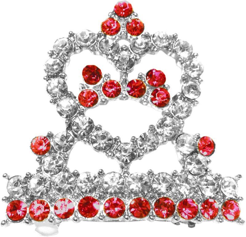 barrette tiara red