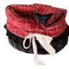 snuggle bed red plaid