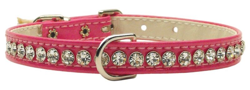 jewel beverly dog collar bright pink