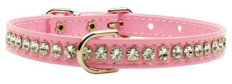 jewel beverly dog collar pink