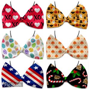 Set of 6 dog bow ties!