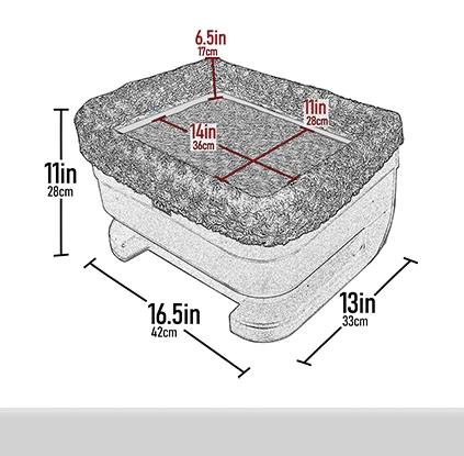 booster seat 17" chart