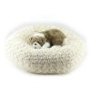 plush round dog bed Frosted Camel