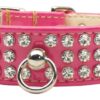 patent jewel dog collar brt pink