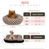 plush round dog bed size chart