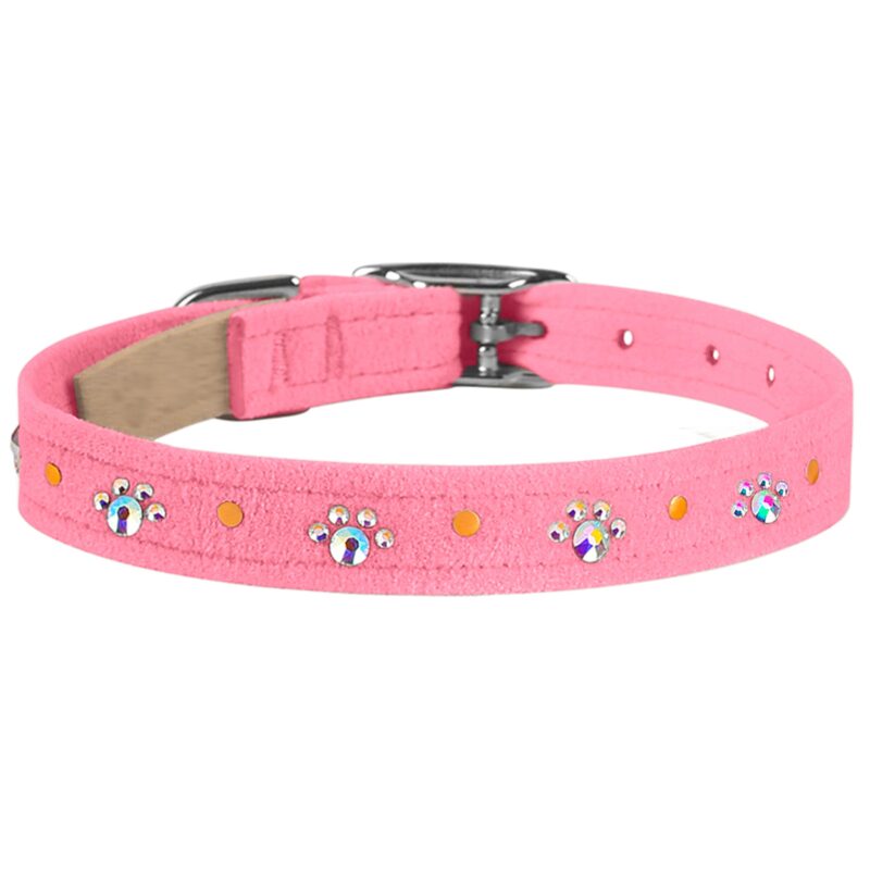 Susan Lanci crystal paws custom dog collar PERFECT Pink