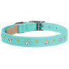 Susan Lanci crystal paws custom dog collar TIFFI Blue