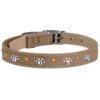 Susan Lanci crystal paws custom dog collar FAWN