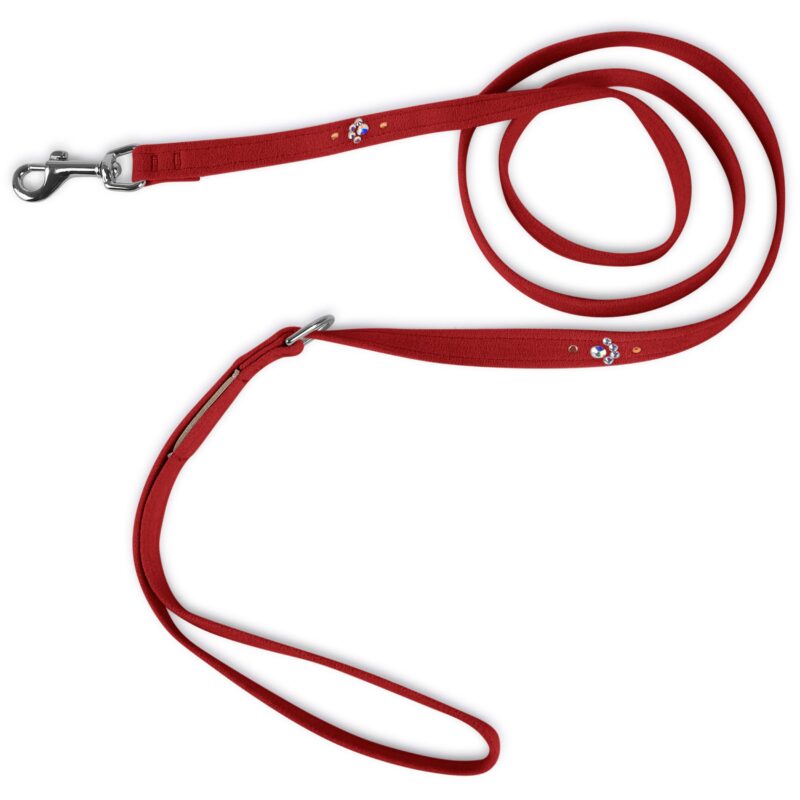 crystal paws leash red