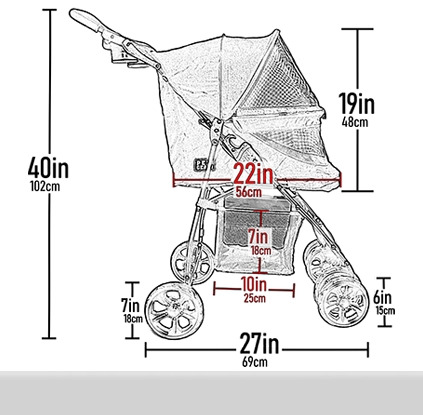 Pet Gear Lite dimensions