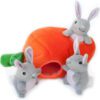 interactive bunny burrow dog toy