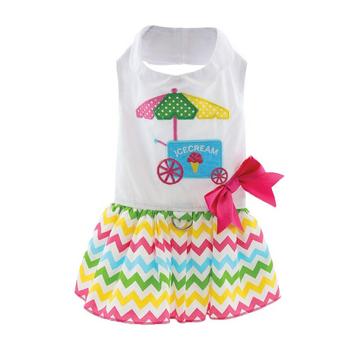 ice cream dog dress with matching leash