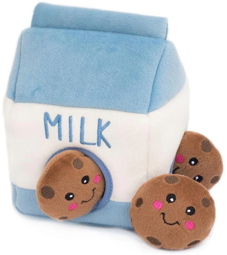 interactive dog toy milk cookies