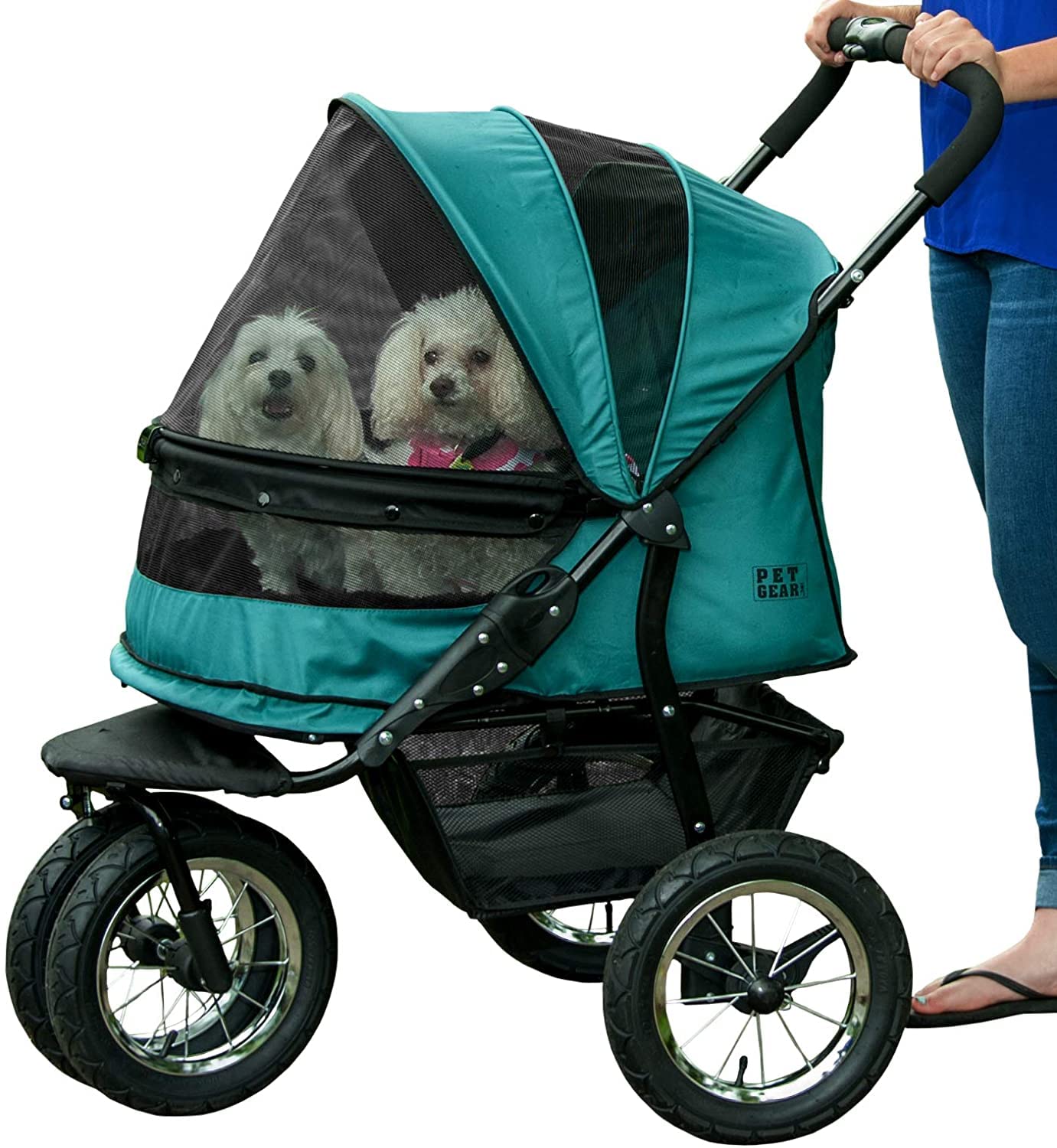 pet-gear-no-zip-double-stroller-pine-green