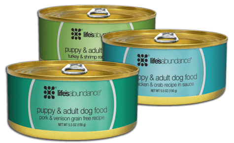 life's abundance canned dog and puppy food