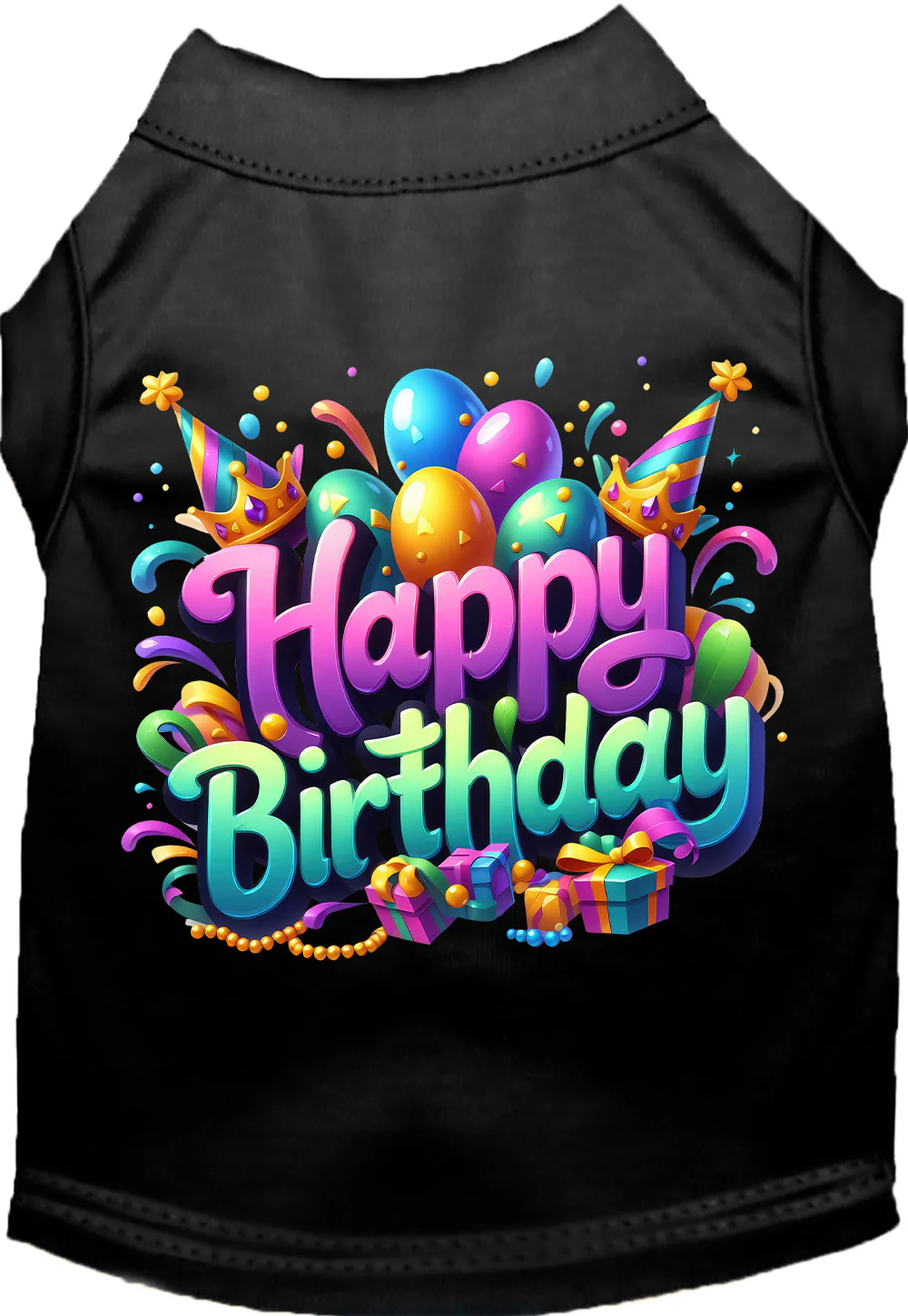 birthday pet shirt black