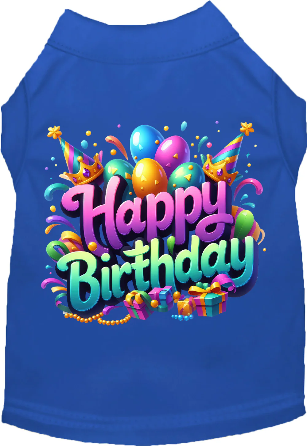 birthday pet shirt blue