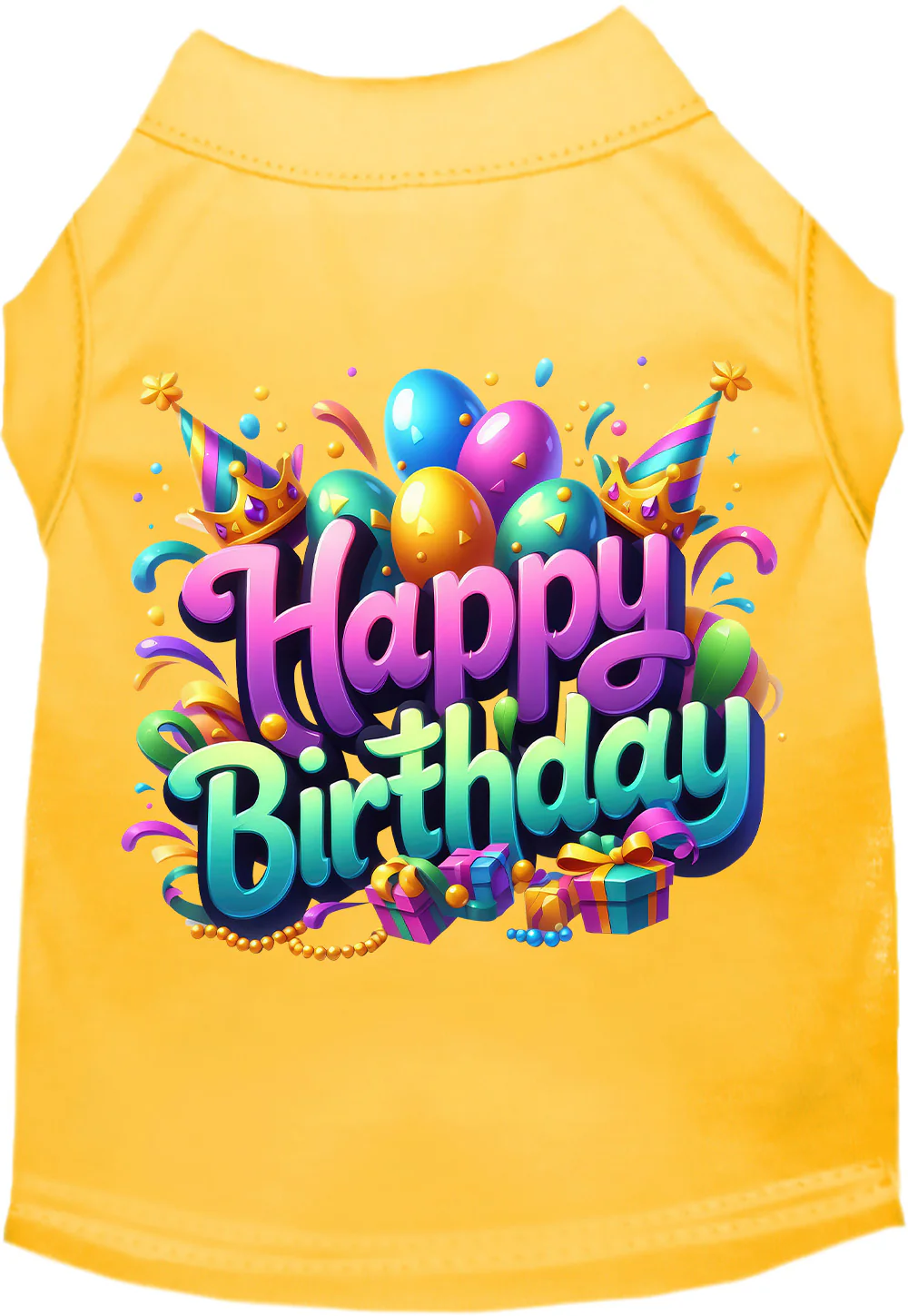 birthday pet shirt yellow