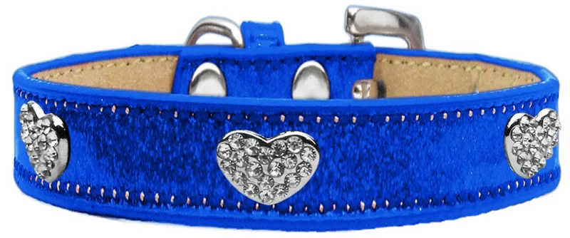 cat collar hearts blue