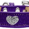 cat collar hearts purple