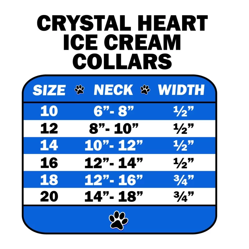 cat collar hearts size chart