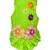 flower dress lime green
