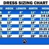 in my era pet dress size chart