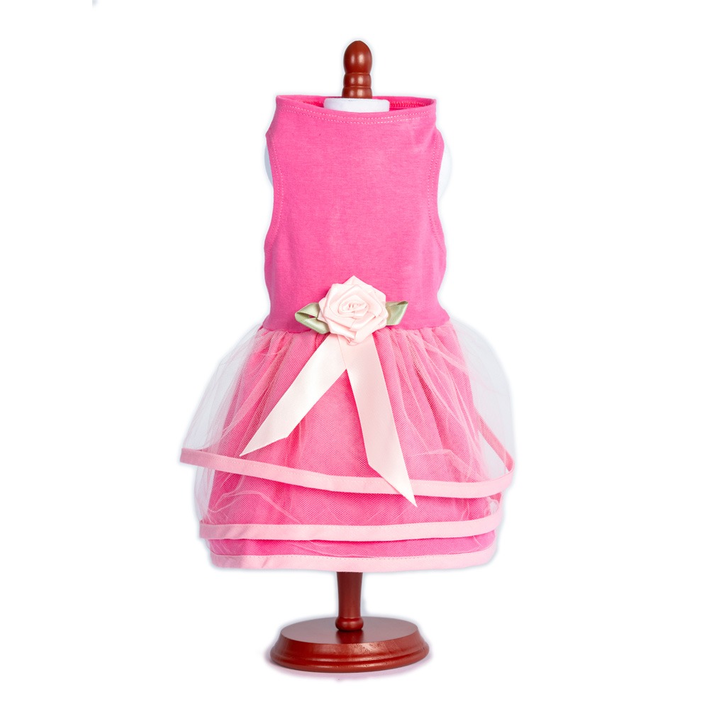 pink tulle dog dress