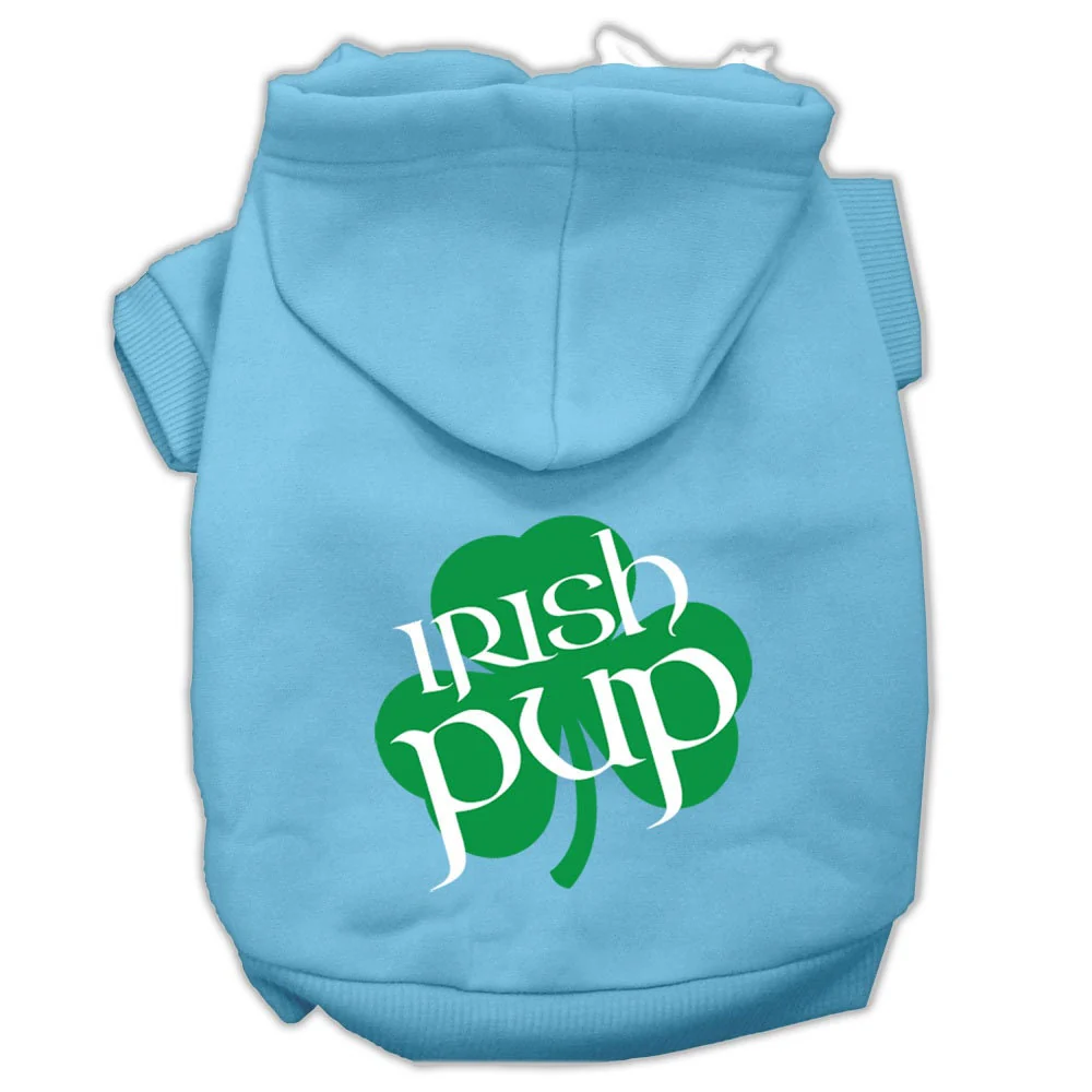 baby blue irish pup hoodie