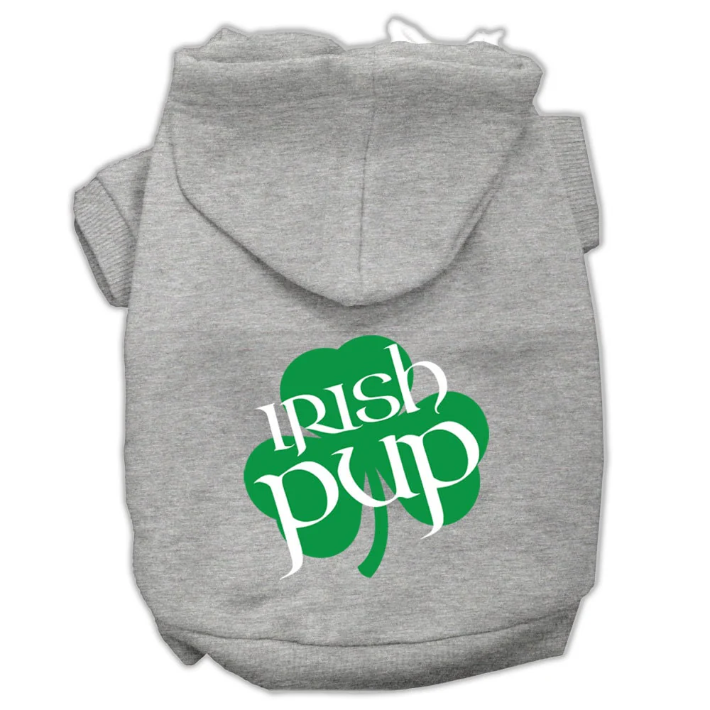 gray irish pup hoodie