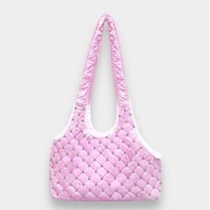 Glamour-Baby-Dog-Carrier-Blush-Front-Hello-Doggie