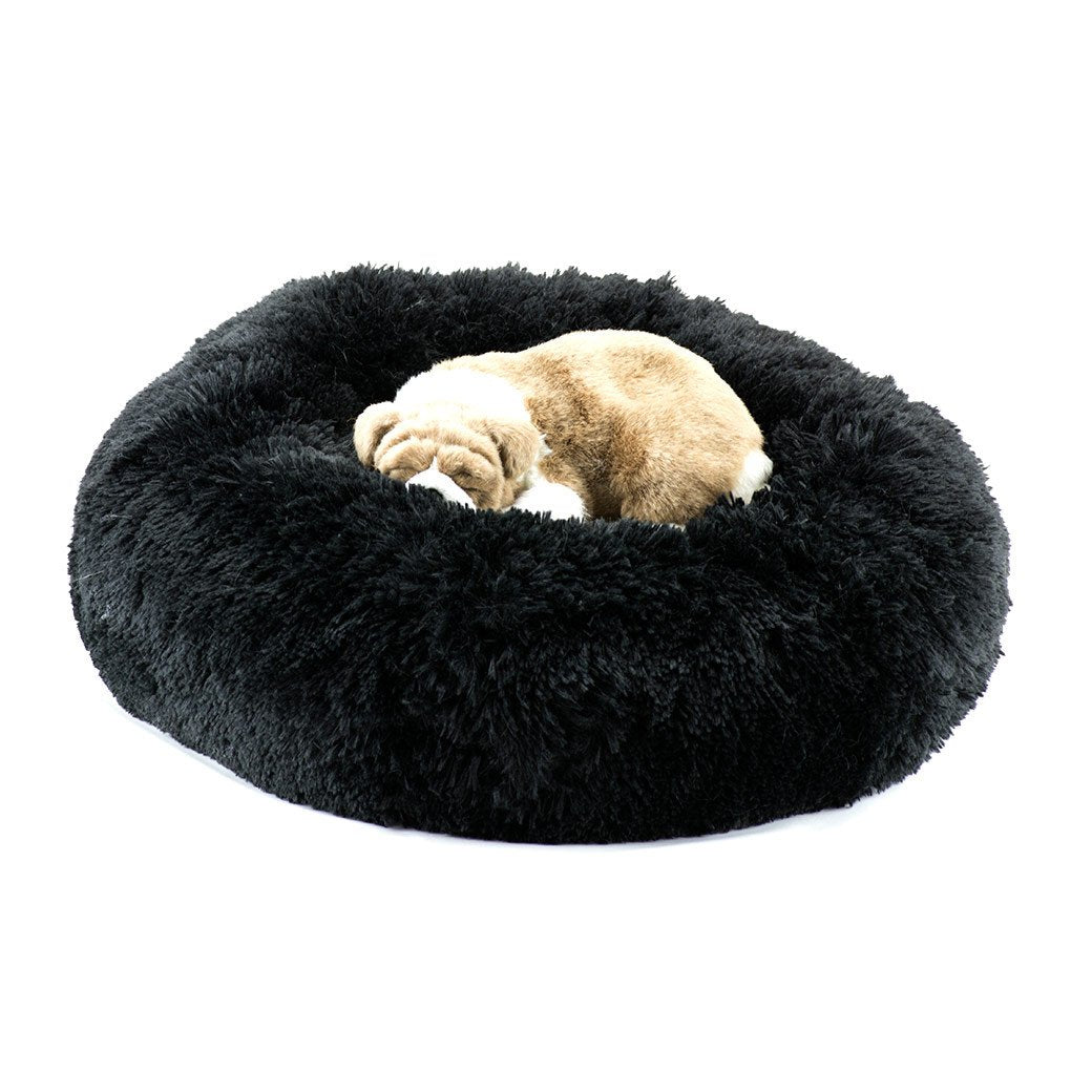 black-shag-calm-dog-bed