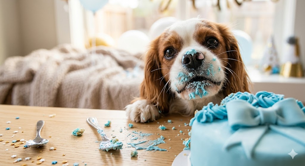 cake for dog birthday blue blog post