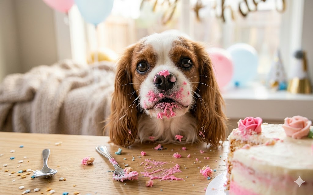 cake for dog birthday pink icing blog