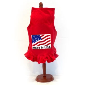 made in usa red tank dog dress