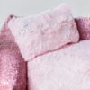 pink crystal dog bed-detailed