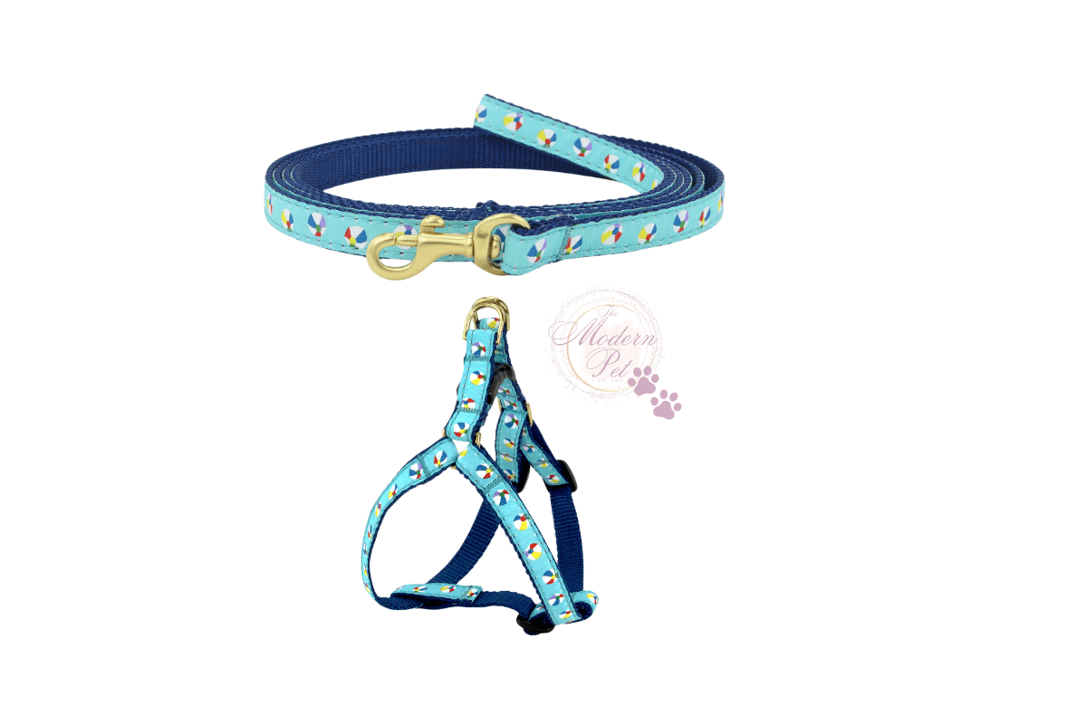 Beach Balls SMALL BREED Dog Harness & Leash Set (1) Beach Balls SMALL BREED Dog harness & Leash Set