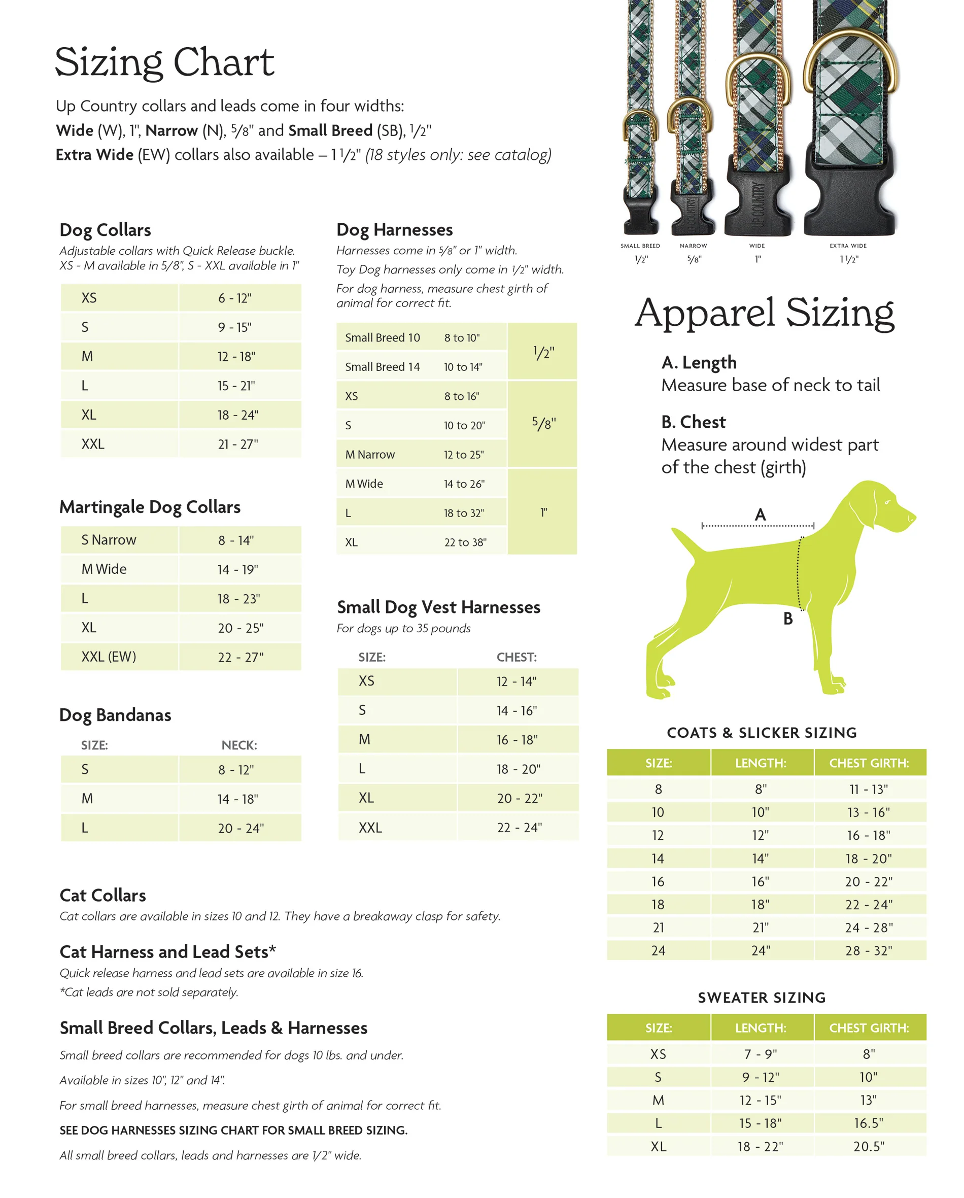 Size_Chart up country size chart