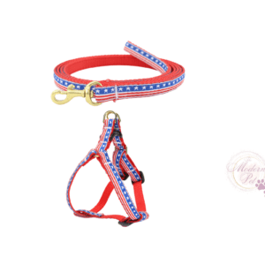 Stars & Stripes SMALL BREED Dog Harness & Leash Set