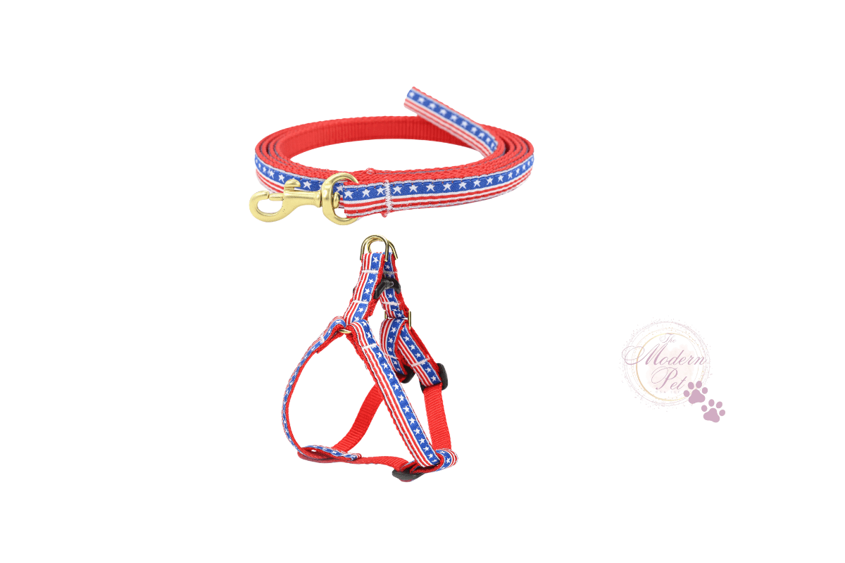 Stars & Stripes SMALL BREED Dog Harness & Leash Set Stars & Stripes SMALL BREED Dog Harness & Leash Set