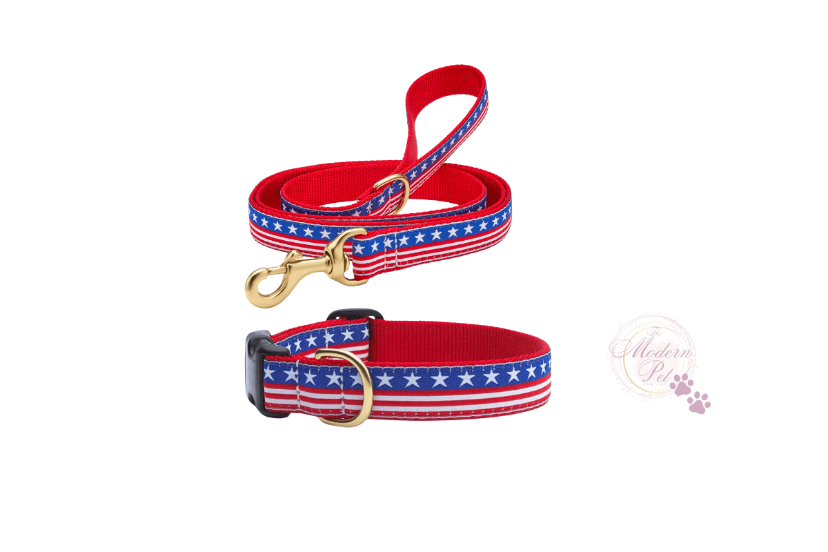 Stars & Stripes dog collar leash set Stars & Stripes dog collar leash set
